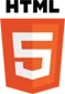 Il logo html5 su sfondo arancione per la directory Creazione.