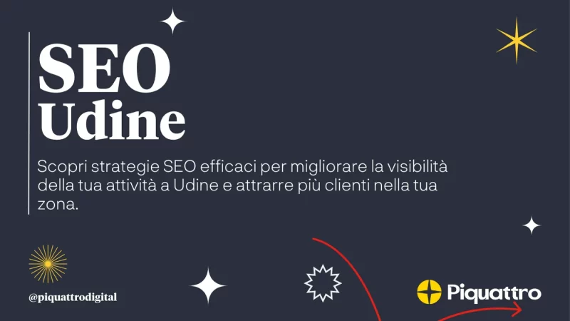 SEO Udine: Scopri strategie SEO efficaci per migliorare la visibilità della tua attività a Udine e attrarre più clienti nella tua zona. @piquattrodigital.